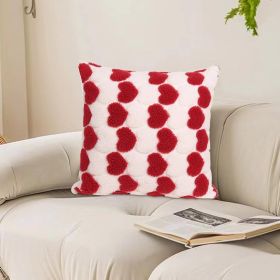 Heart Cute Decorative Valentines Throw Pillow Covers 18x18 Inch, Soft Square Cushion Case,Home Decor For Living Room Couch Bed Sofa, Set Of 2 Pac